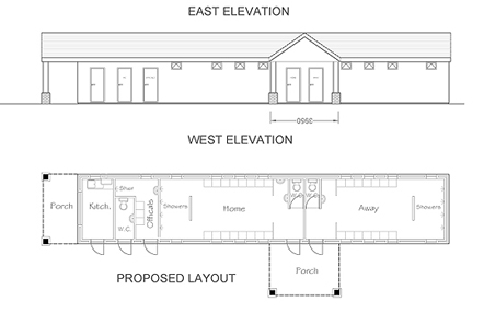 proposed layouts for sports changing rooms